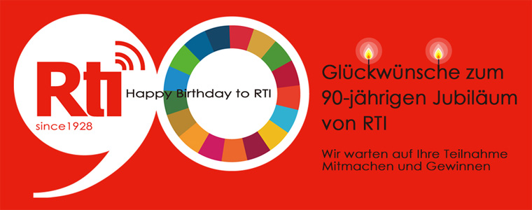 Glückwünsche zum 90-jährigen Jubiläum von RTI
